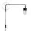 black wall lamp with swing arm
