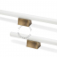 Lampe S14d Linestra en laiton avec ampoule tubulaire opaline.