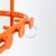 Retro mirror with three hooks.