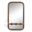 Retro mirror with three hooks.