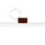 Lampe Linestra S14d en porcelaine marron.