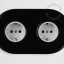 Black porcelain double outlet.