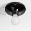 Black porcelain round light fixture.