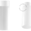 White porcelain lamp with glass lampshade.