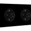 double flush mount black porcelain outlet