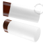 Brown porcelain wall light with glass lampshade.