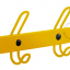 yellow coat rack