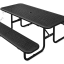 Table de jardin en acier.