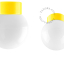 Yellow porcelain lamp.