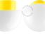 Yellow porcelain lamp.