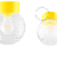 Yellow porcelain lamp.