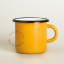 yellow mustard enamel mug