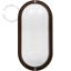 Brązowa lampa typu bulkhead.