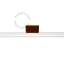 Lampe Linestra S14d en porcelaine marron.