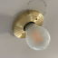 Spot encastrable en laiton brut - luminaire plafonnier dore.