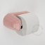 Toiletpapirholder i pink porcelæn.