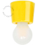 Gelbe Porzellanlampe.