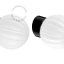 Black porcelain wall light with glass lampshade.