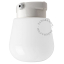White porcelain light with glass globe for bathroom or outdoor use.