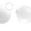 White porcelain wall light with glass lampshade.