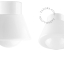 White porcelain lamp with glass lampshade.
