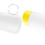 Yellow porcelain wall light with glass lampshade.