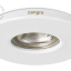 Biała porcelanowa oprawa wpuszczana typu downlight.