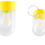Yellow porcelain lamp.
