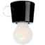 Lampe en porcelaine noire.