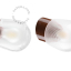 Brown porcelain wall light with glass lampshade.