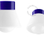 Blauwe, porseleinen lamp.