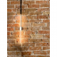 Lampe S14d Linestra chromée avec ampoule tubulaire transparente.