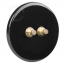 Black porcelain round switch.