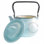 Light blue enamel kettle