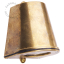 Raw brass small wall light for outdoor use or bathroom.