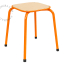 Orange skoletaburet.