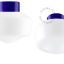 Blauwe, porseleinen lamp.