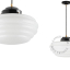Zwarte hanglamp met textielsnoer.