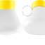 Yellow porcelain lamp.