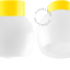 Yellow porcelain lamp.