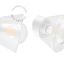 White porcelain wall light with glass lampshade.