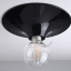 Round black wall or ceiling light.