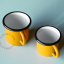 Mustard yellow enamelled cup