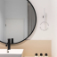 Douille s14d en porcelaine noire avec ampoule tubulaire LED en verre opale.