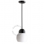 black porcelain ceiling light with glass shade