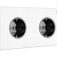 double flush mount white porcelain outlet