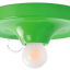 Rund grøn lampe.