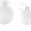 White porcelain lamp with glass lampshade.