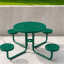 Table de jardin en acier.