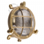 Raw brass marine wall light for outdoor use or bathroom.